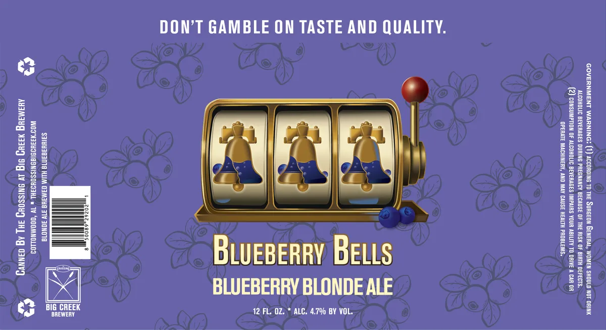 Blueberry Bells — full label as filed with TTB