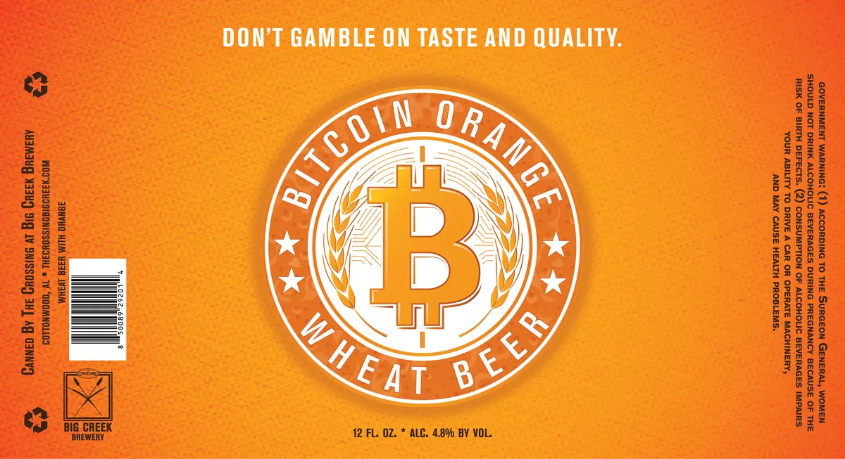 Bitcoin Orange — full label as filed with TTB