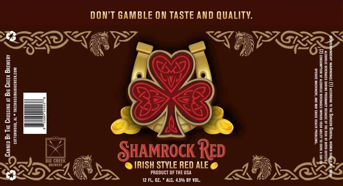 Shamrock Red — full label as filed with TTB