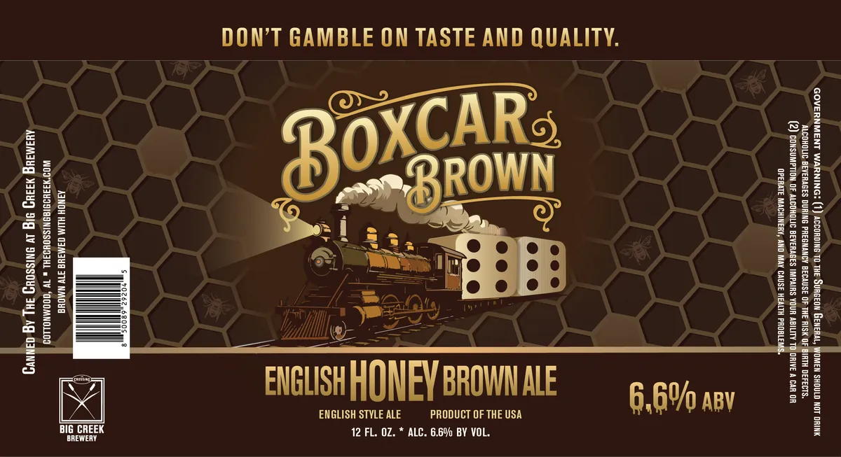 Boxcar Brown — full label as filed with TTB