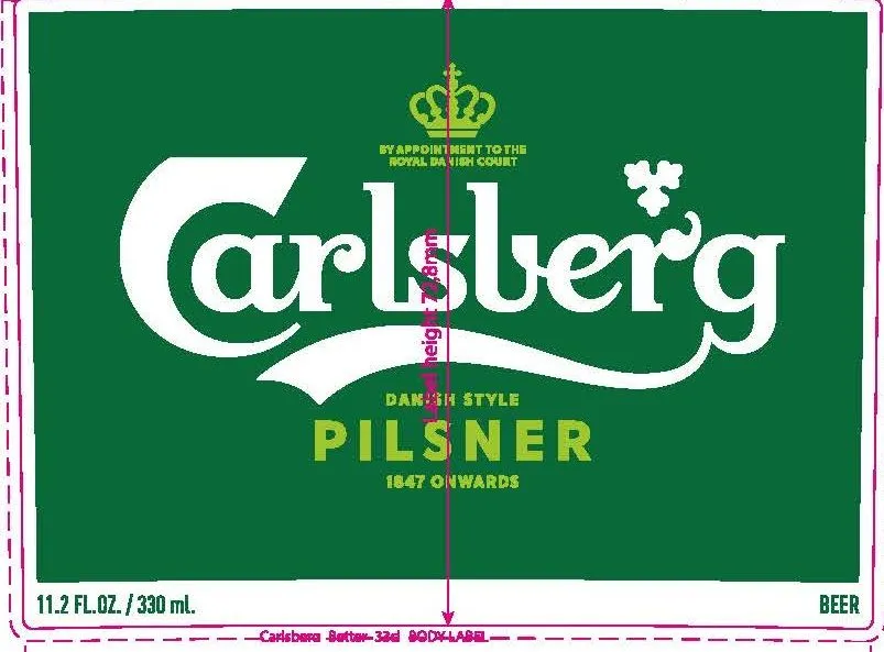 Carlsberg Danish Style Pilsner — full label as filed with TTB