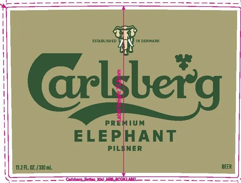 Elephant Pilsner — full label as filed with TTB