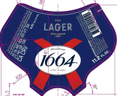 Kronenbourg 1664 label