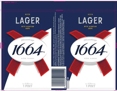 Kronenbourg 1664 label