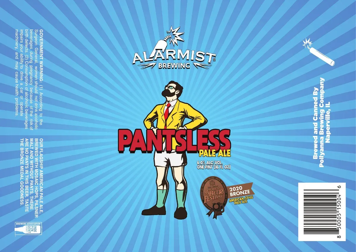 Pantsless Pale Ale label