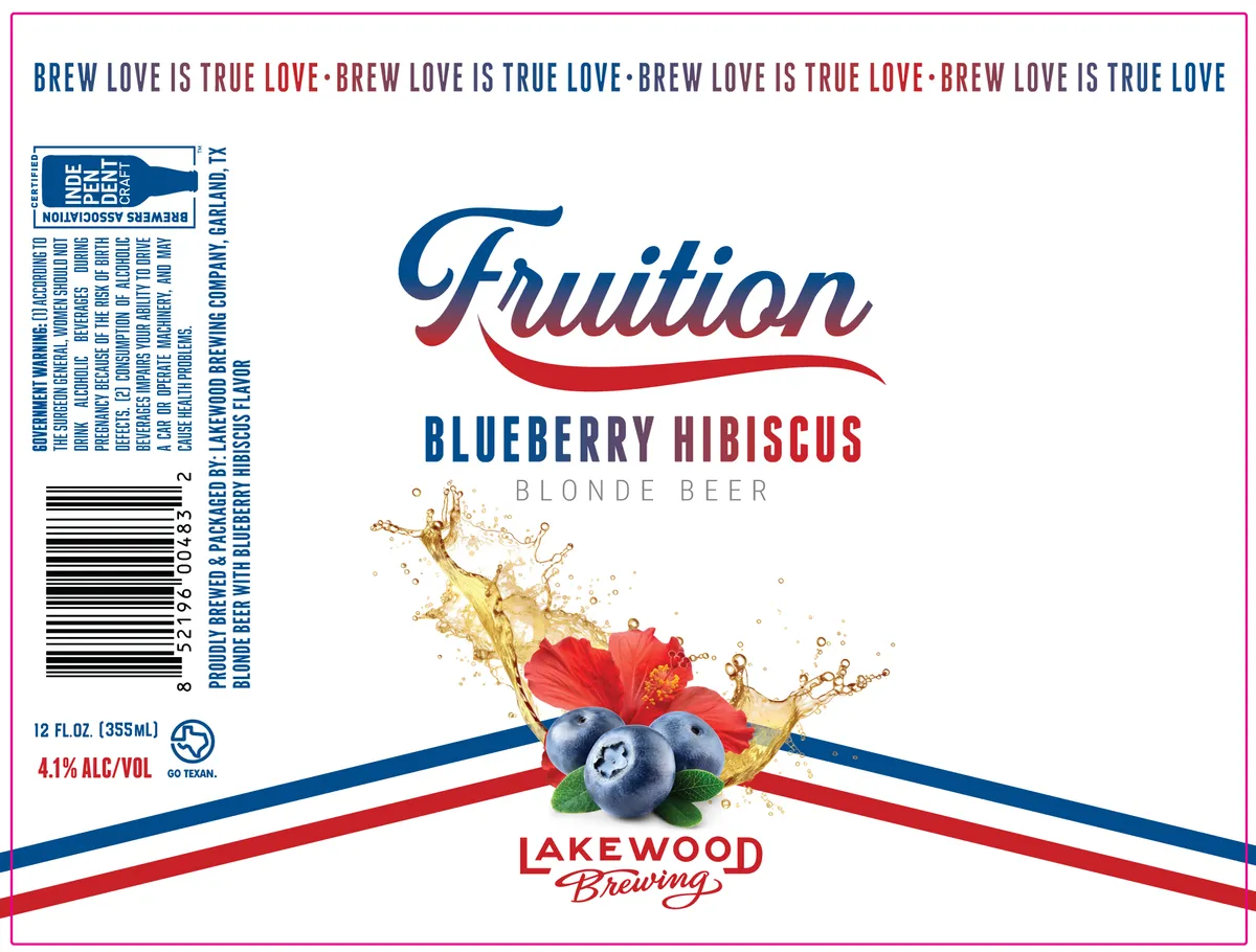 Fruition Blueberry Hibiscus — full label as filed with TTB