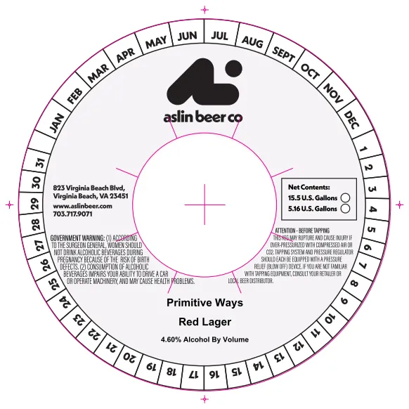 Primitive Ways — full label as filed with TTB