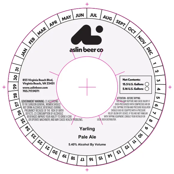 Yarling — full label as filed with TTB