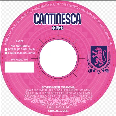 Cantinesca Cerveza label