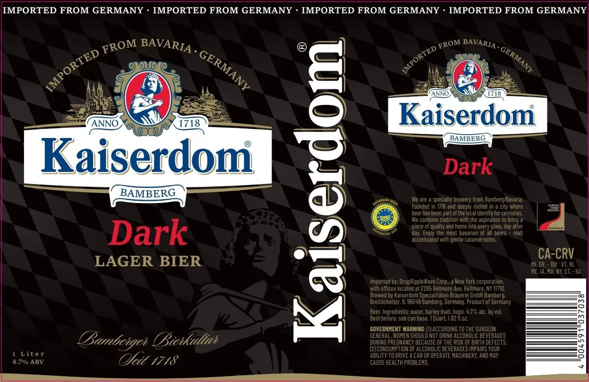 Kaiserdom Dark — full label as filed with TTB