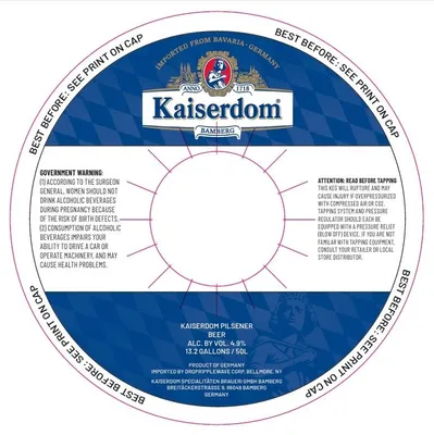 Kaiserdom Pilsener label