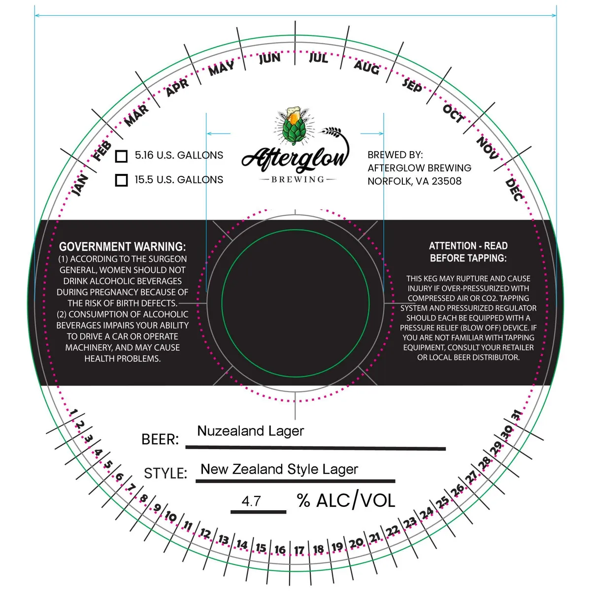 Nuzealand Lager — full label as filed with TTB