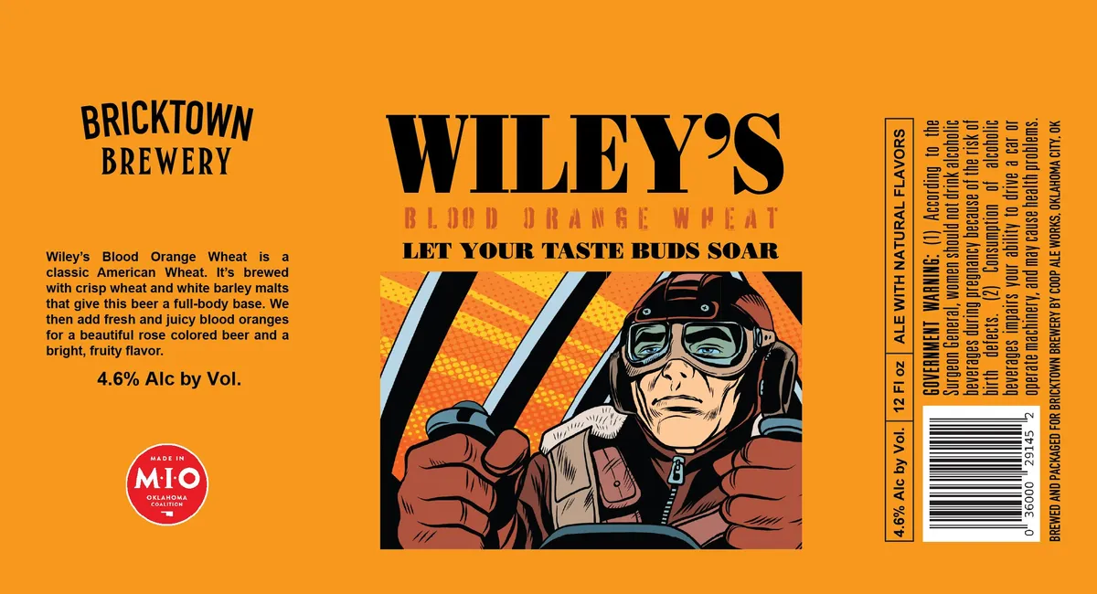 Wiley's Blood Orange Wheat — full label as filed with TTB