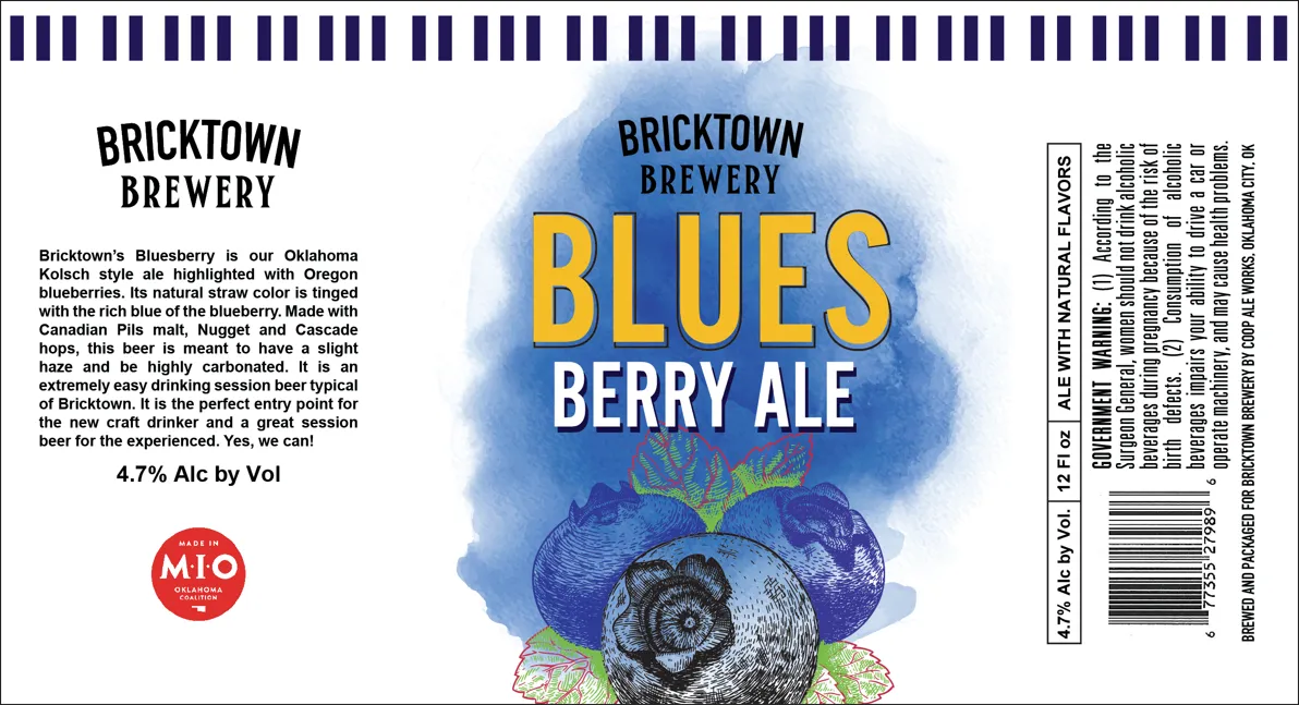 Blues Berry Ale — full label as filed with TTB