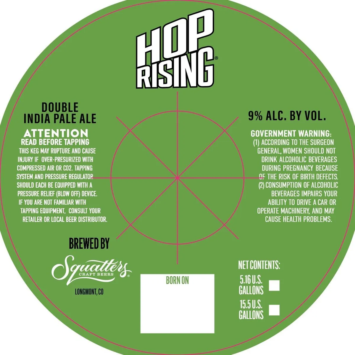 Hop Rising — full label as filed with TTB