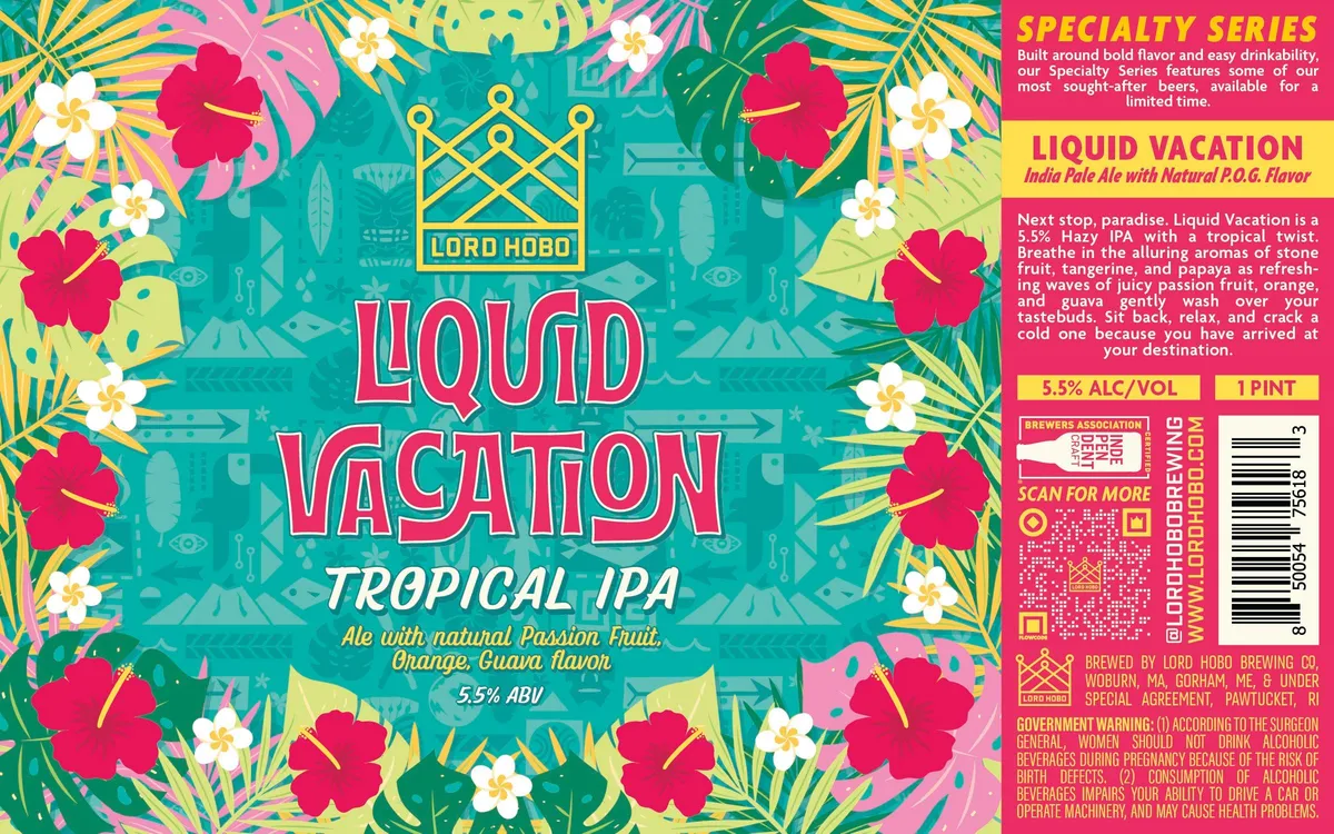 Liquid Vacation — full label as filed with TTB