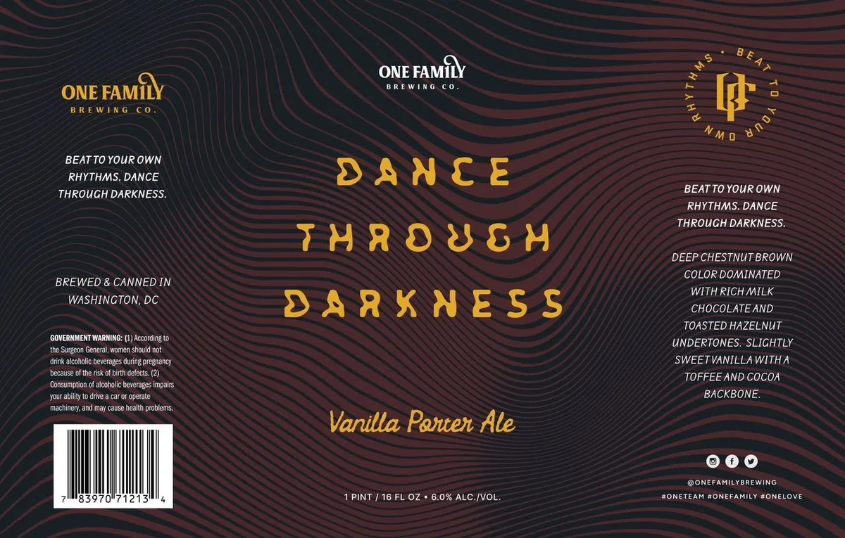 Dance Through Darkness — full label as filed with TTB