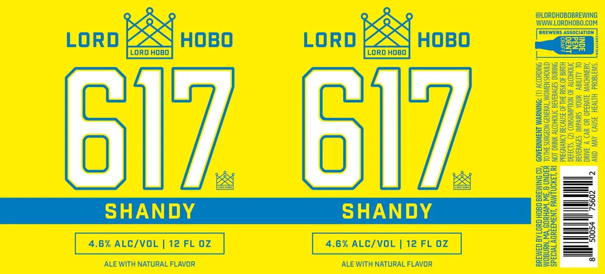 617 Shandy — full label as filed with TTB