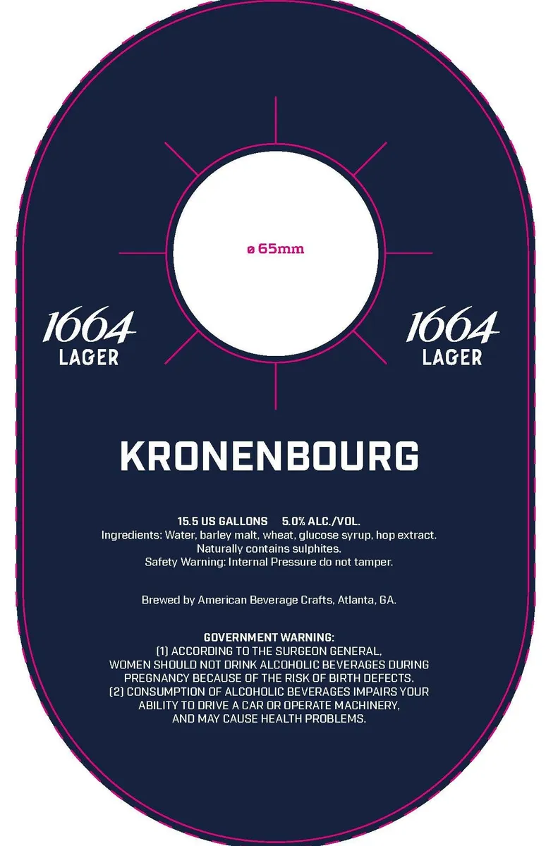 1664 Lager — full label as filed with TTB