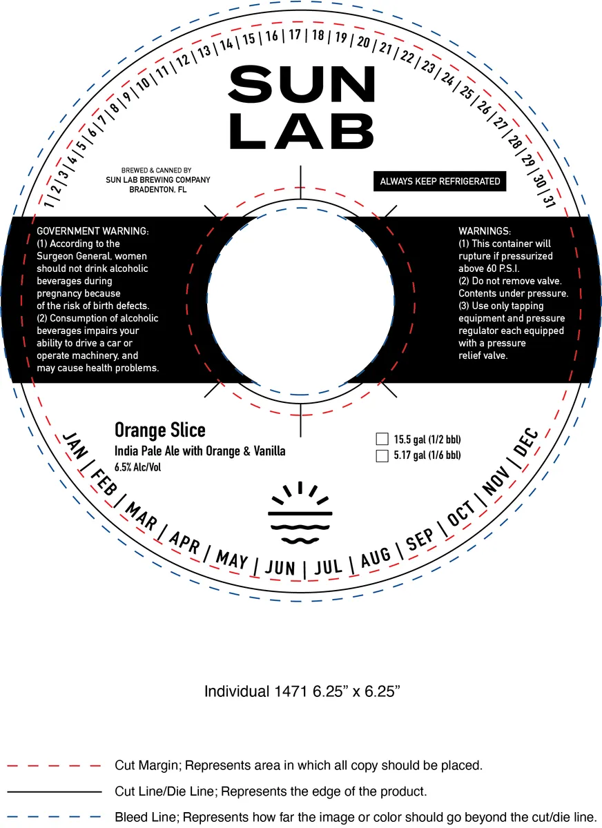 Orange Slice — full label as filed with TTB