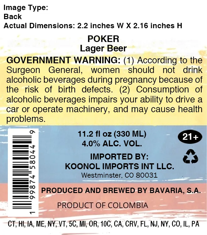 Poker label art — POKER