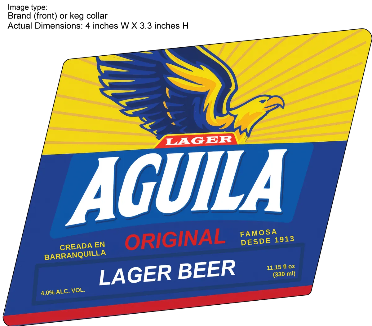 Aguila Original — full label as filed with TTB