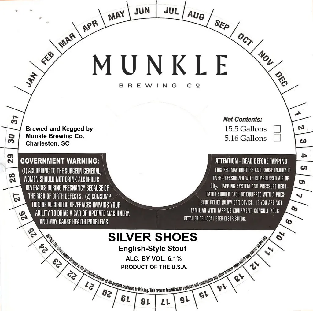 Silver Shoes — full label as filed with TTB
