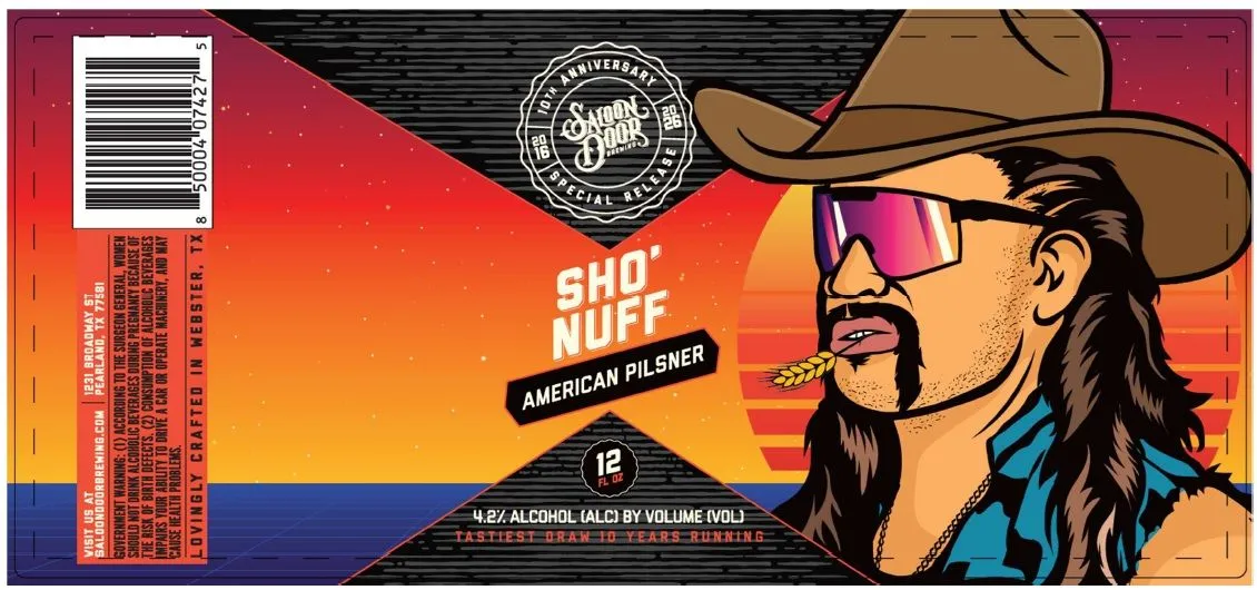Sho' Nuff American Pilsner — full label as filed with TTB