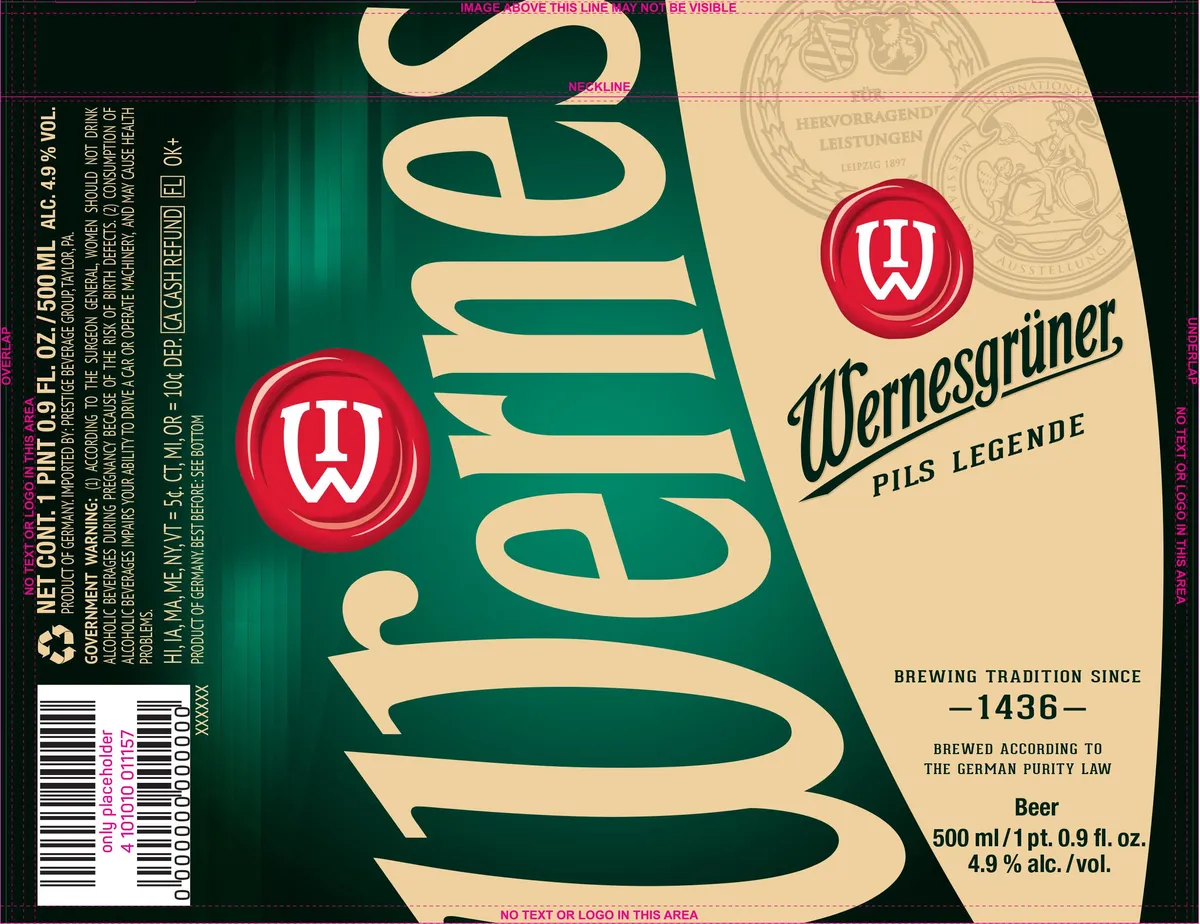 Pils Legende — full label as filed with TTB