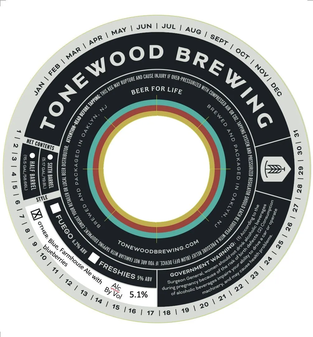 Freshies — full label as filed with TTB