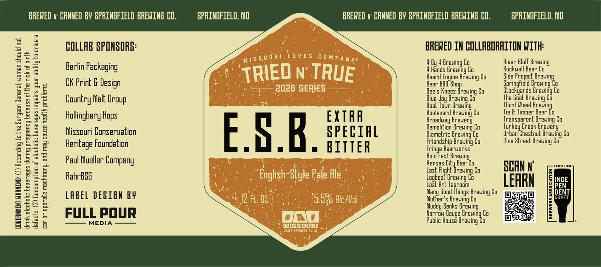 Tried N' True E.S.B. — full label as filed with TTB