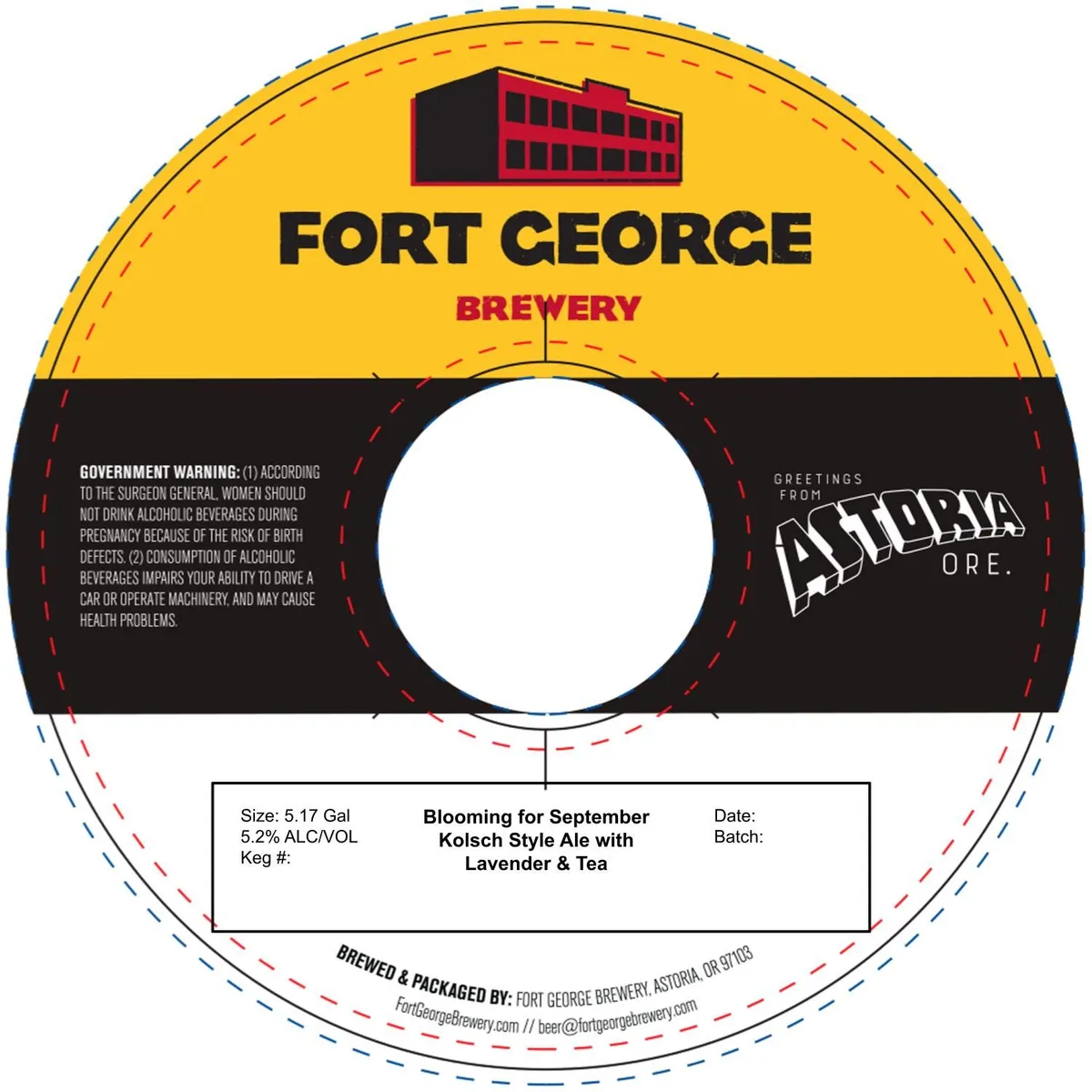 Blooming for September — full label as filed with TTB