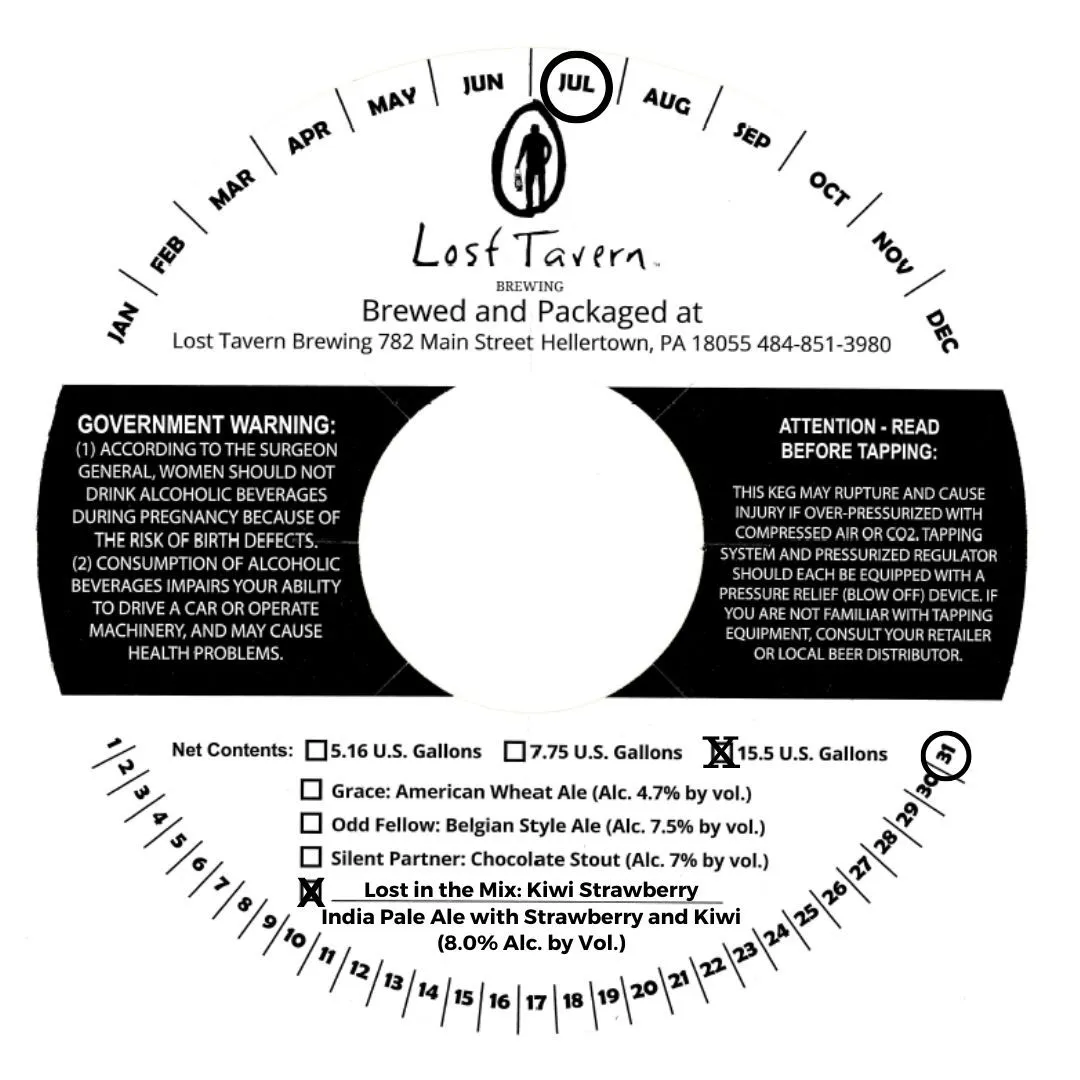 Lost in the Mix: Kiwi Strawberry — full label as filed with TTB