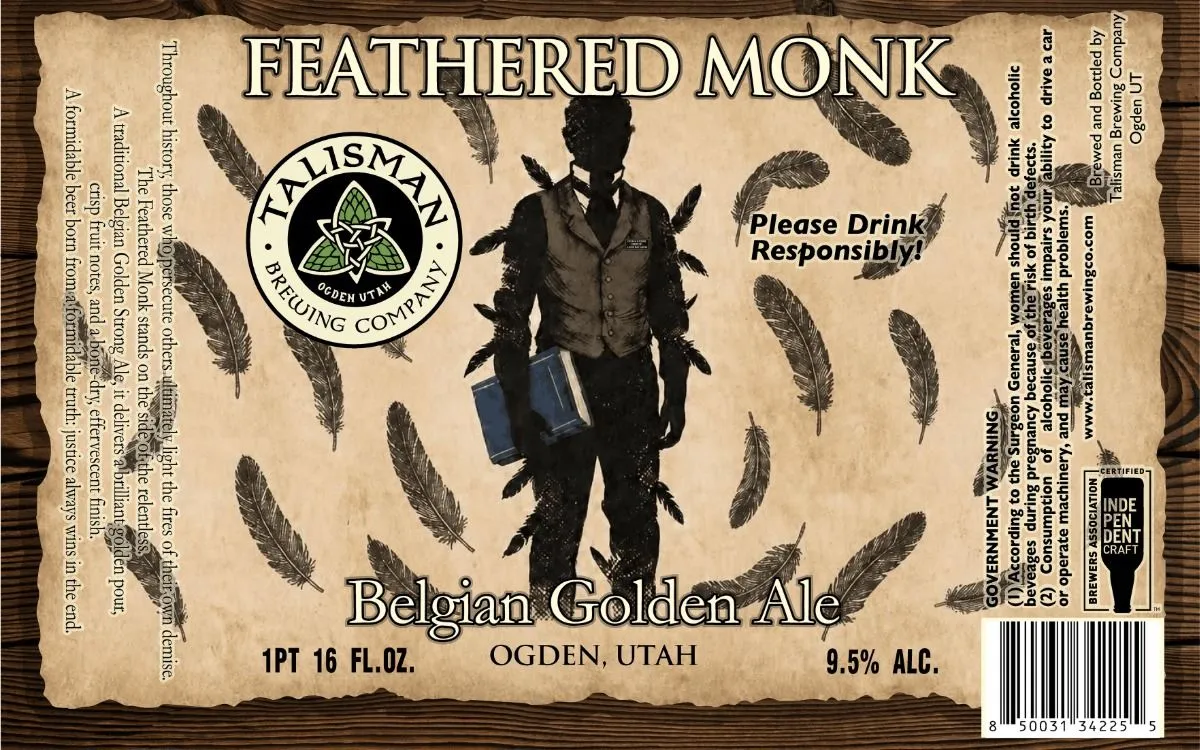 Feathered Monk — full label as filed with TTB