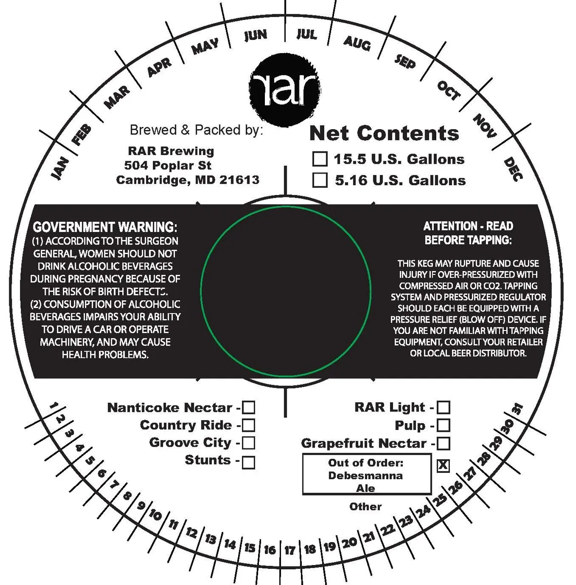 Out of Order: Debesmanna Ale — full label as filed with TTB