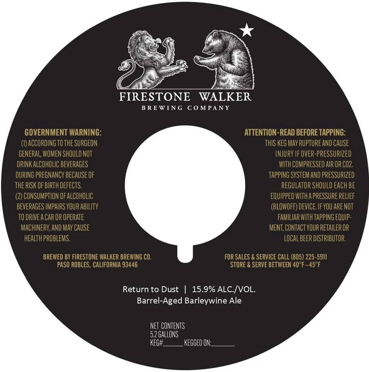 Return to Dust — full label as filed with TTB