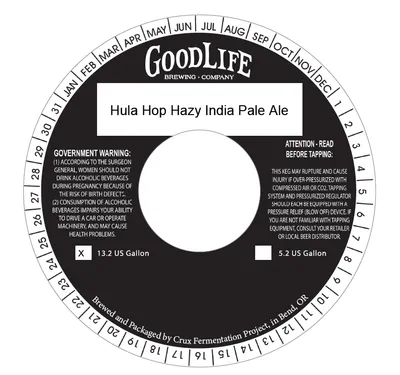 Hula Hop Hazy India Pale Ale label