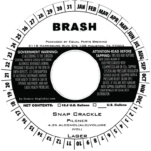 Snap Crackle — full label as filed with TTB