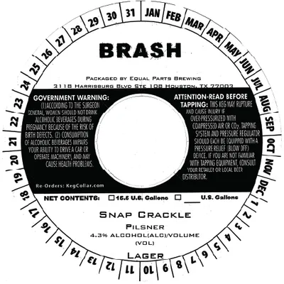 Snap Crackle label