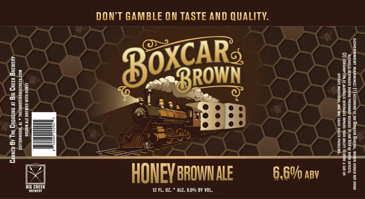Boxcar Brown — full label as filed with TTB