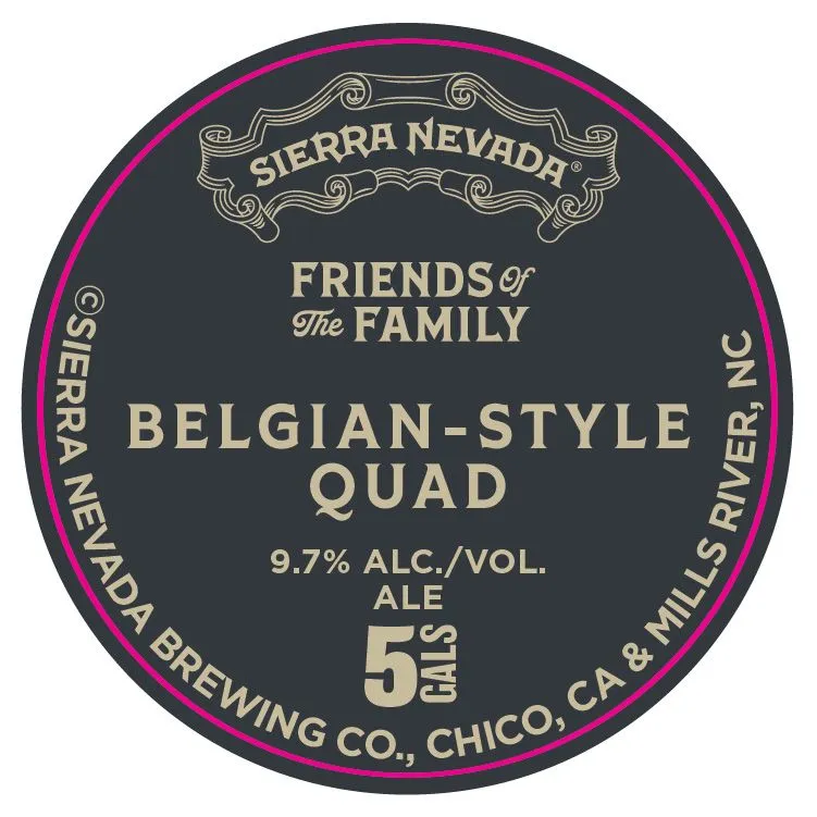 Friends of the Family Belgian-Style Quad — full label as filed with TTB