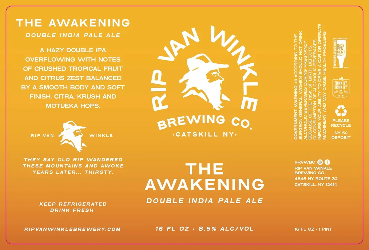 The Awakening — full label as filed with TTB