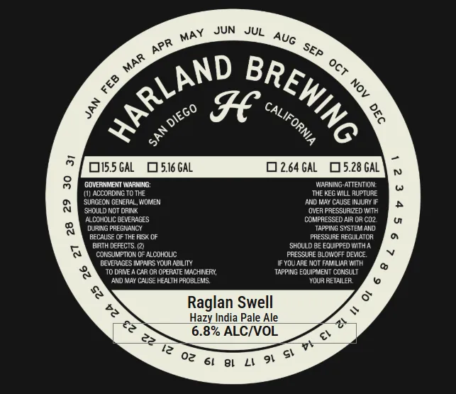 Raglan Swell — full label as filed with TTB