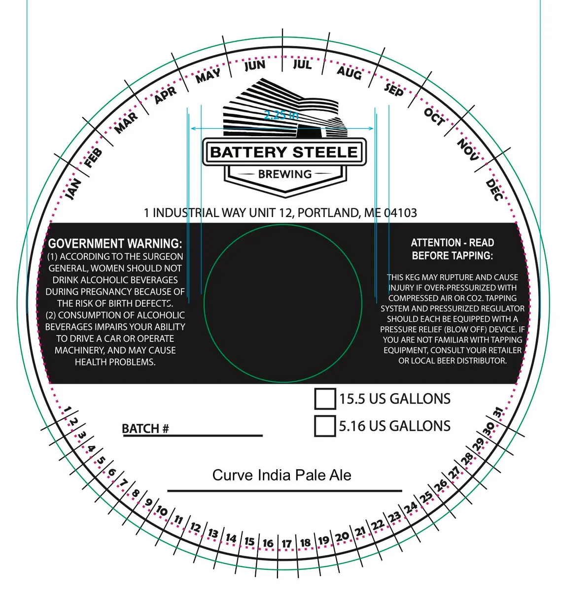 Curve India Pale Ale — full label as filed with TTB