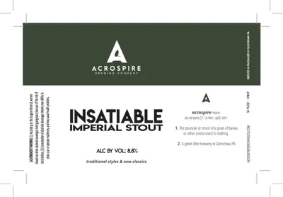 Insatiable Imperial Stout label