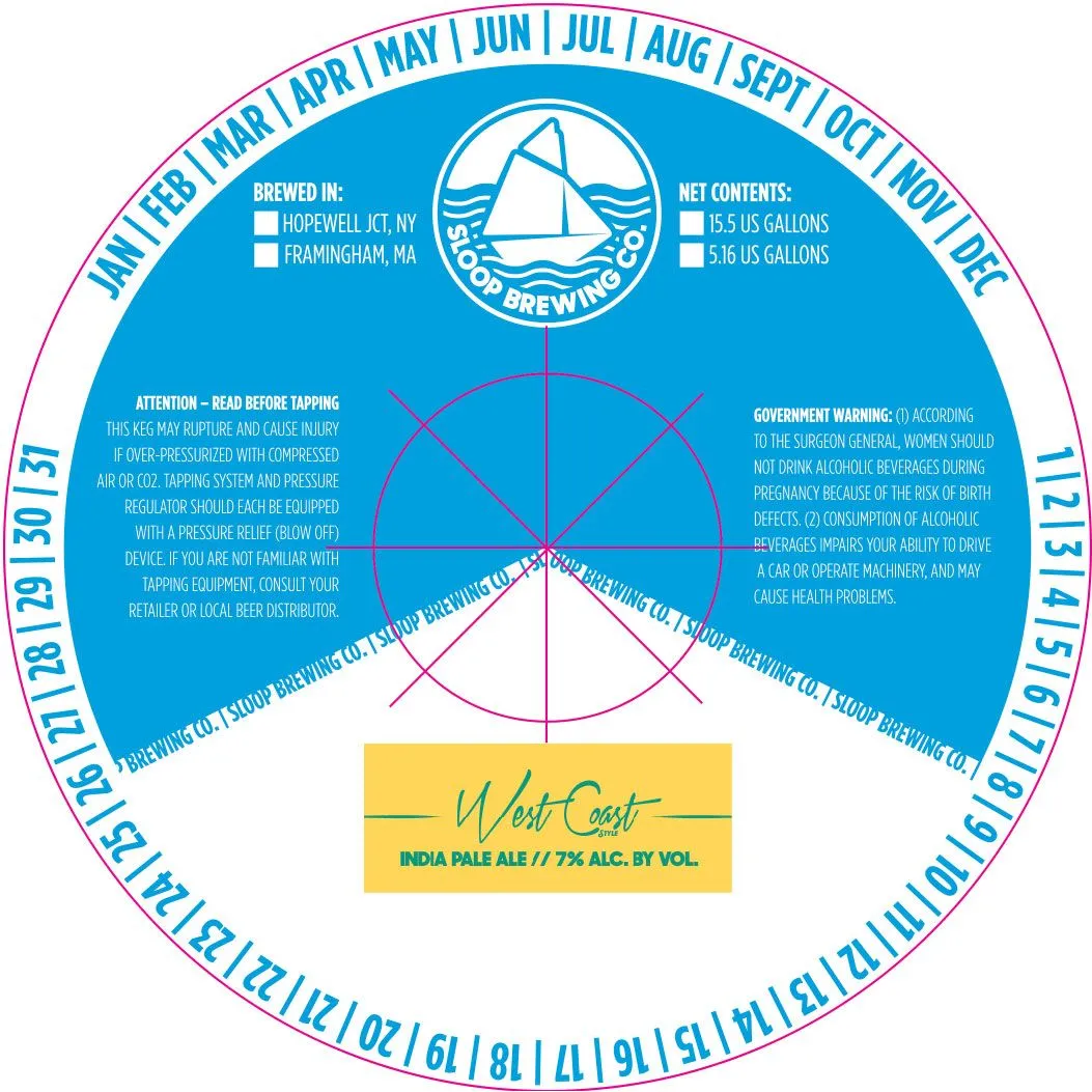 West Coast IPA — full label as filed with TTB