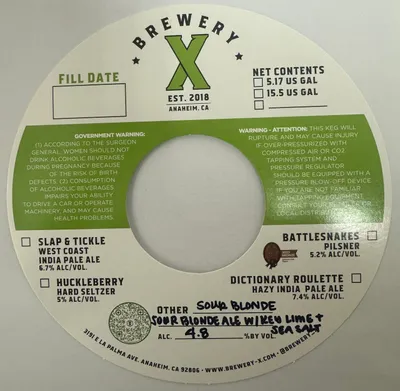 Sour Blonde With Key Lime And Sea Salt label