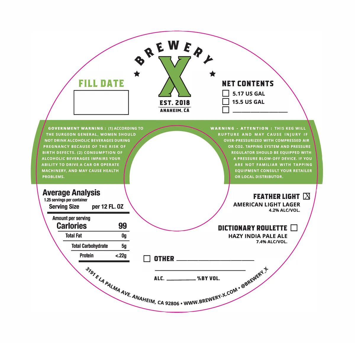 Feather Light — full label as filed with TTB