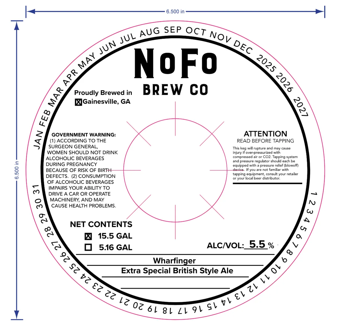 Wharfinger — full label as filed with TTB