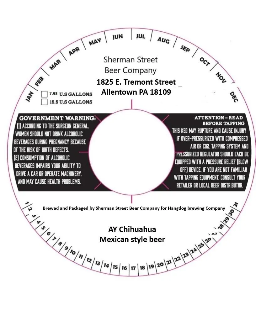 AY Chihuahua — full label as filed with TTB